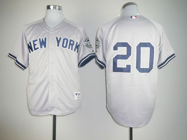 Men New York Yankees #20 No name Grey MLB Jerseys